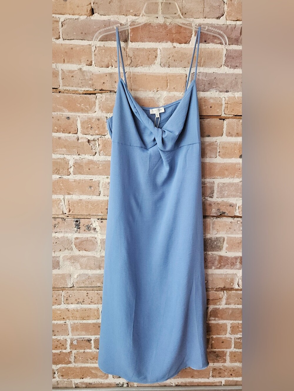 See You Monday Light Blue Slip Dress with Twist Front NWT Size XL
